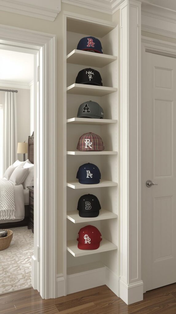 Behind-the-Door Crown Molding Shelves Use Dead Space