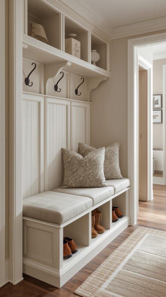 Bench Seating with Lift-Up Compartments