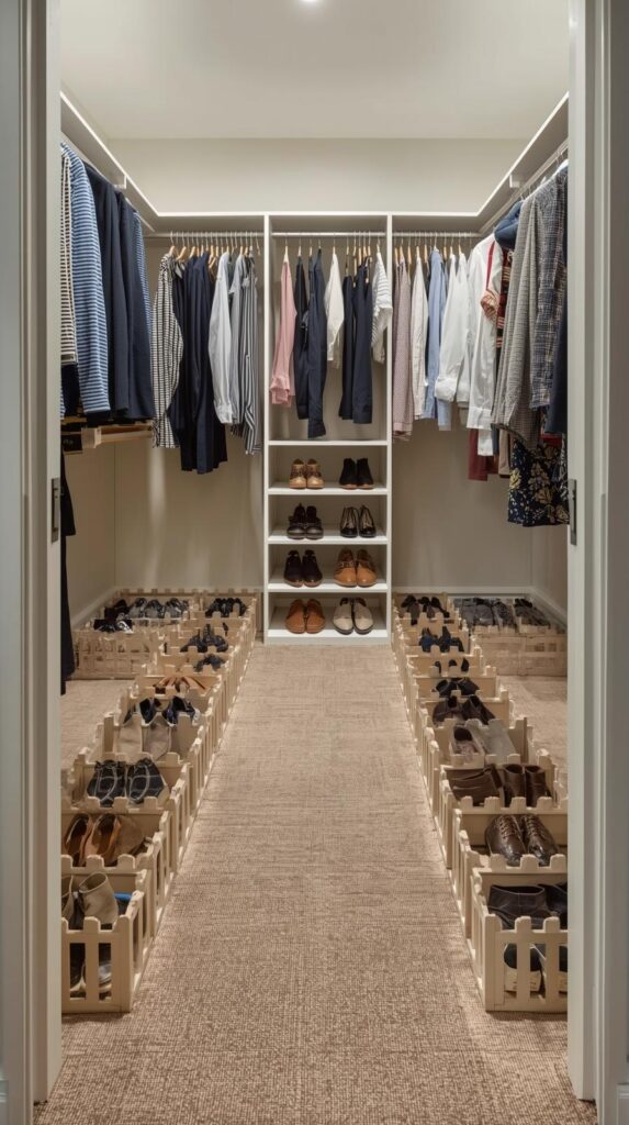 Closet Floor Shoe Fences