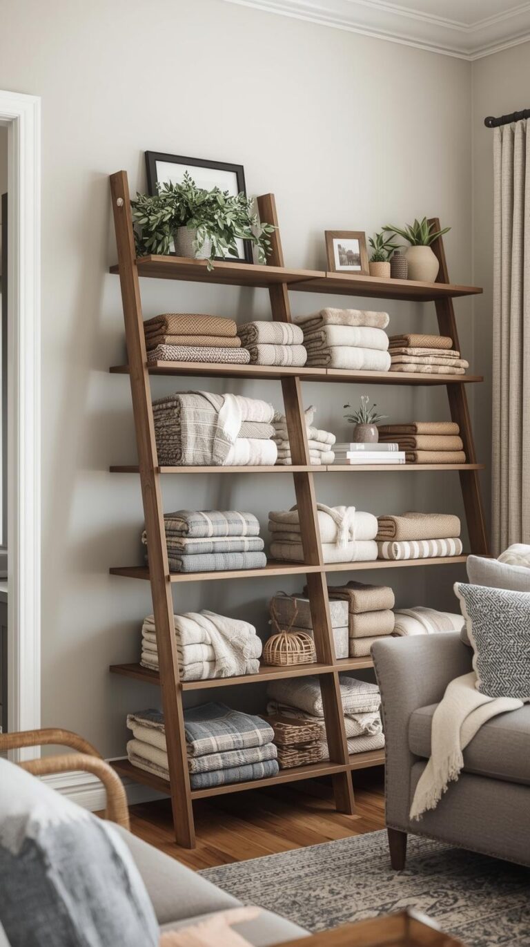Decorative Ladder Shelf Combo