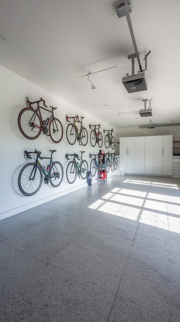 Hang Bikes Vertically with Wall Hooks