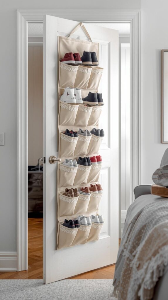 Hanging Canvas Shoe Pockets