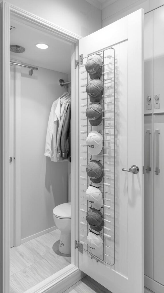 Magnetic Strips Hold Metal Hat Clips