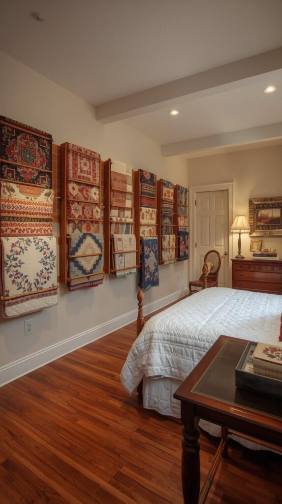 Wall-Mounted Quilt Rack