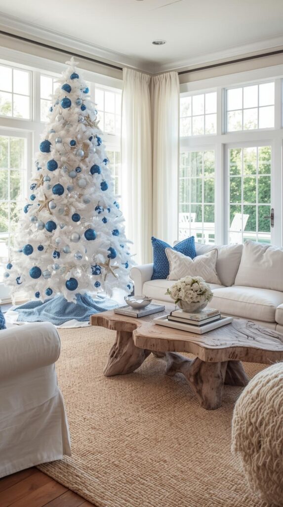 White Christmas Trees That Channel Sandy Beaches