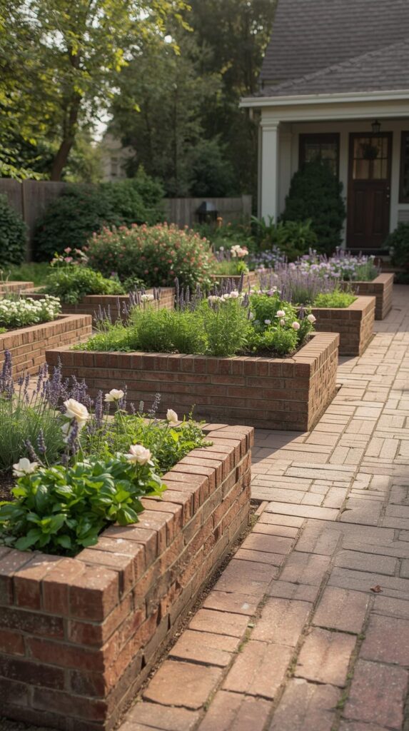 Brick Raised Beds for Classic Garden Beauty