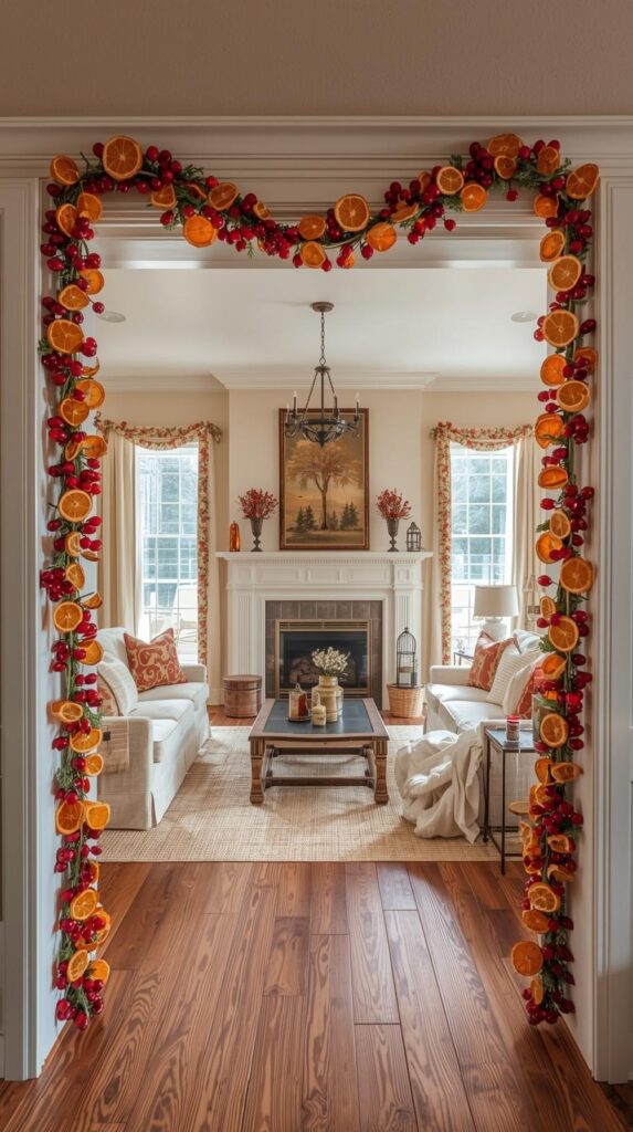 Create a Cranberry and Orange Garland