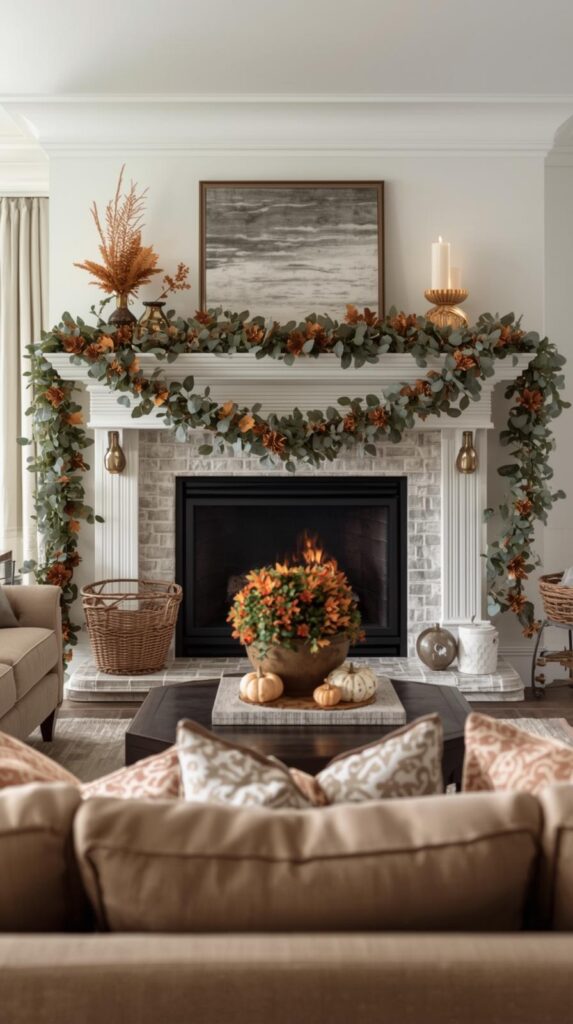 Drape Garland Across Your Mantel