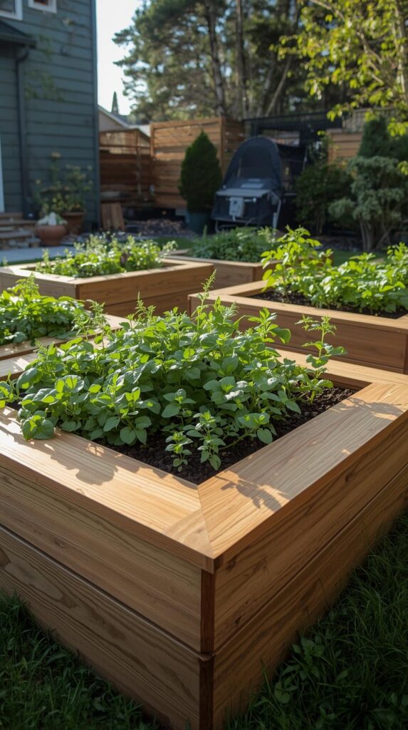 Raised Beds with Integrated Seating Edges