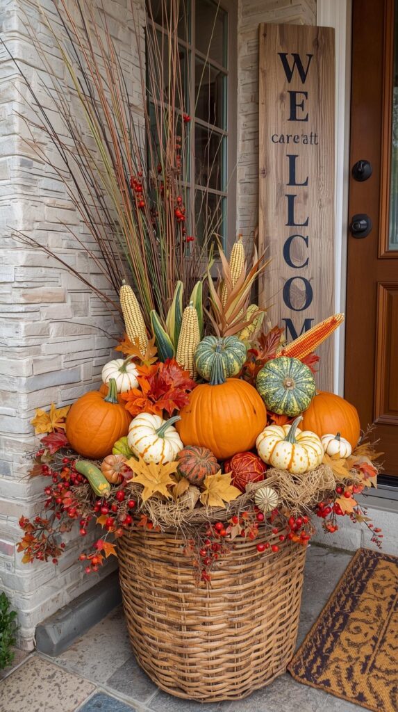 Style Your Entry with a Harvest Basket