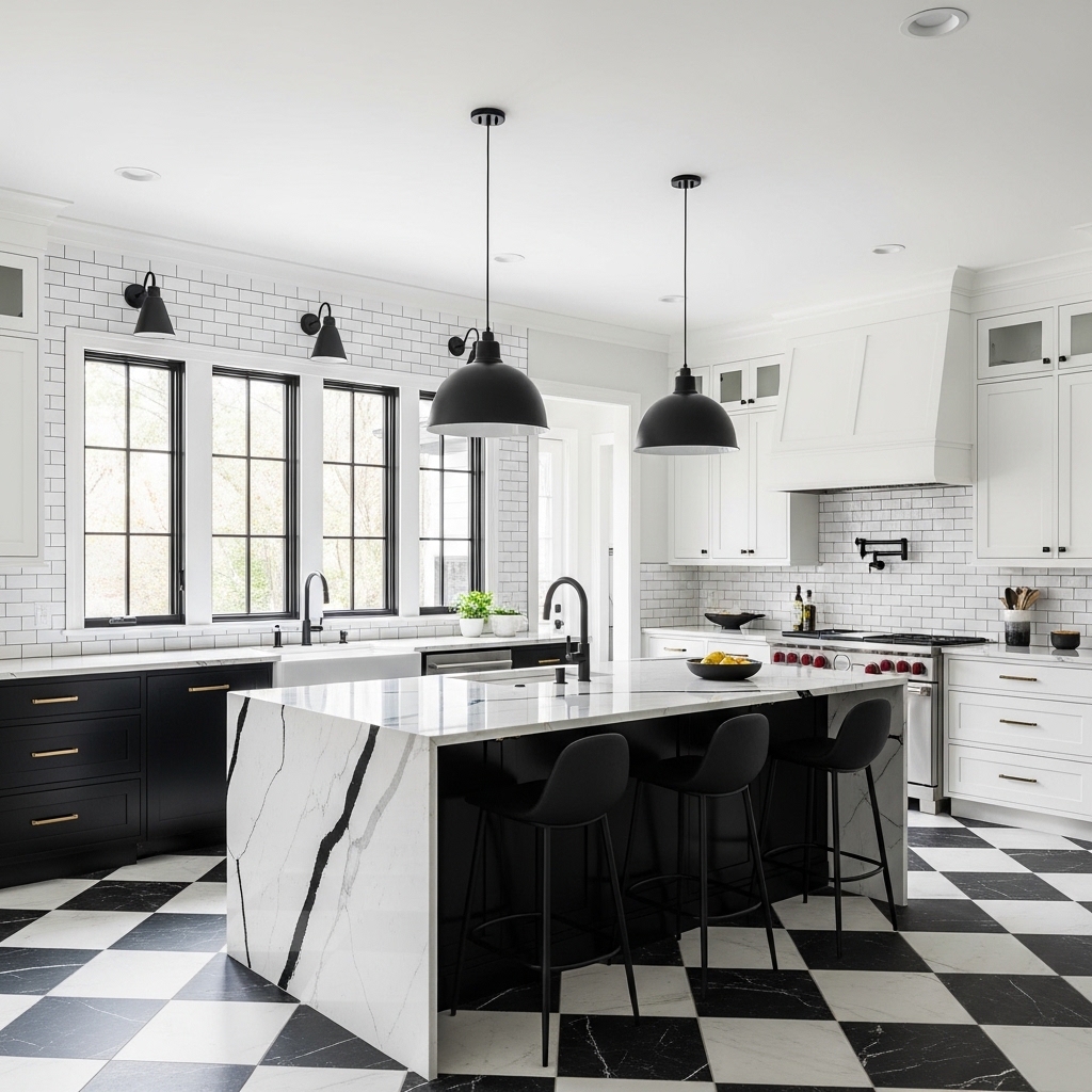 Black and White Kitchen