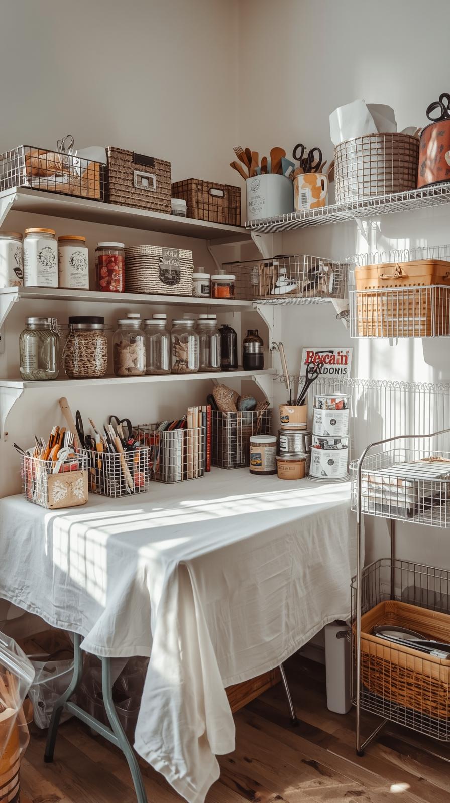 Build a Crafting Corner with Stylish Supply Storage