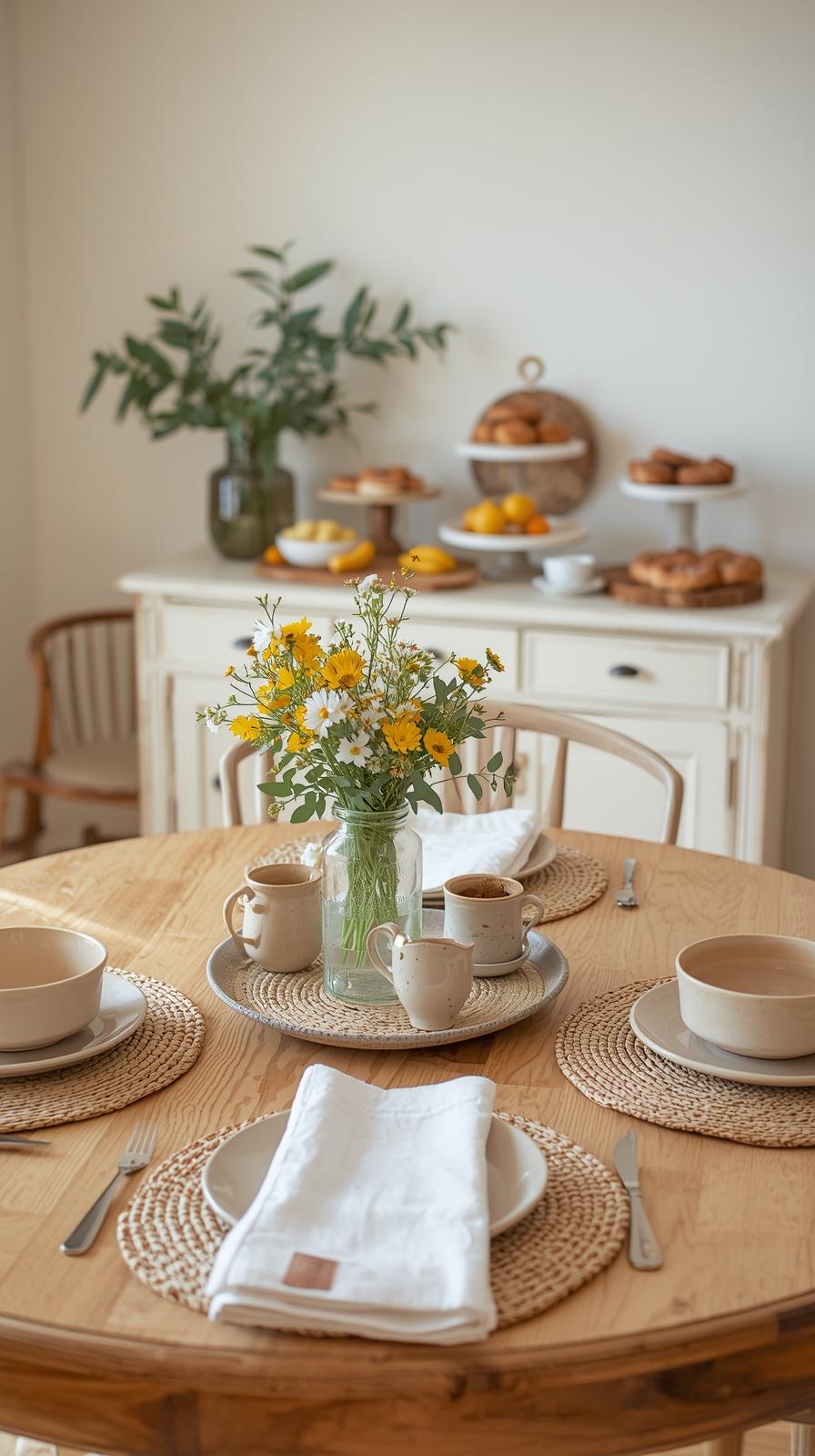 Create a Breakfast Nook with Styled Place Settings