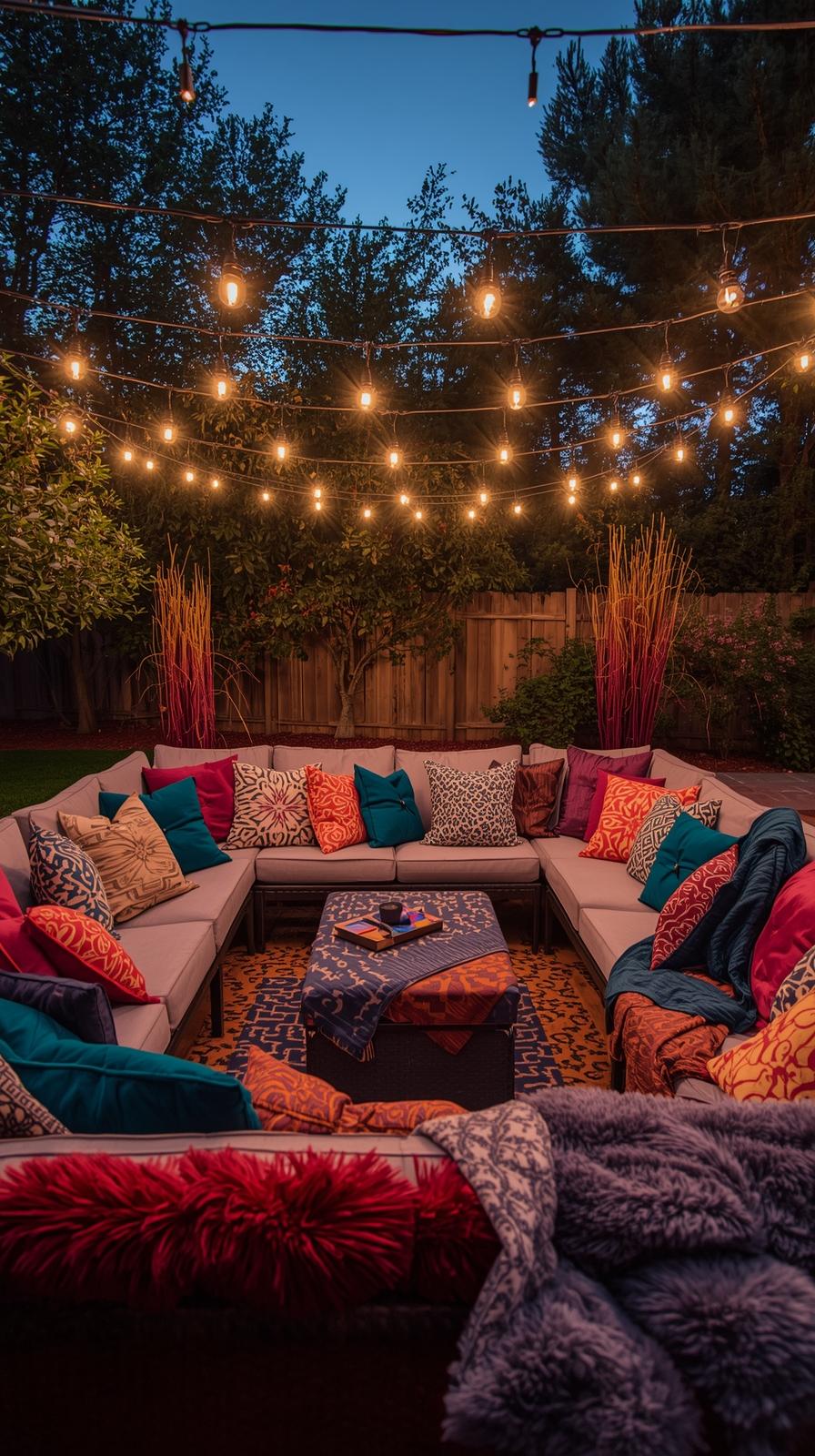 Create an Outdoor Lounge with Weatherproof Textiles