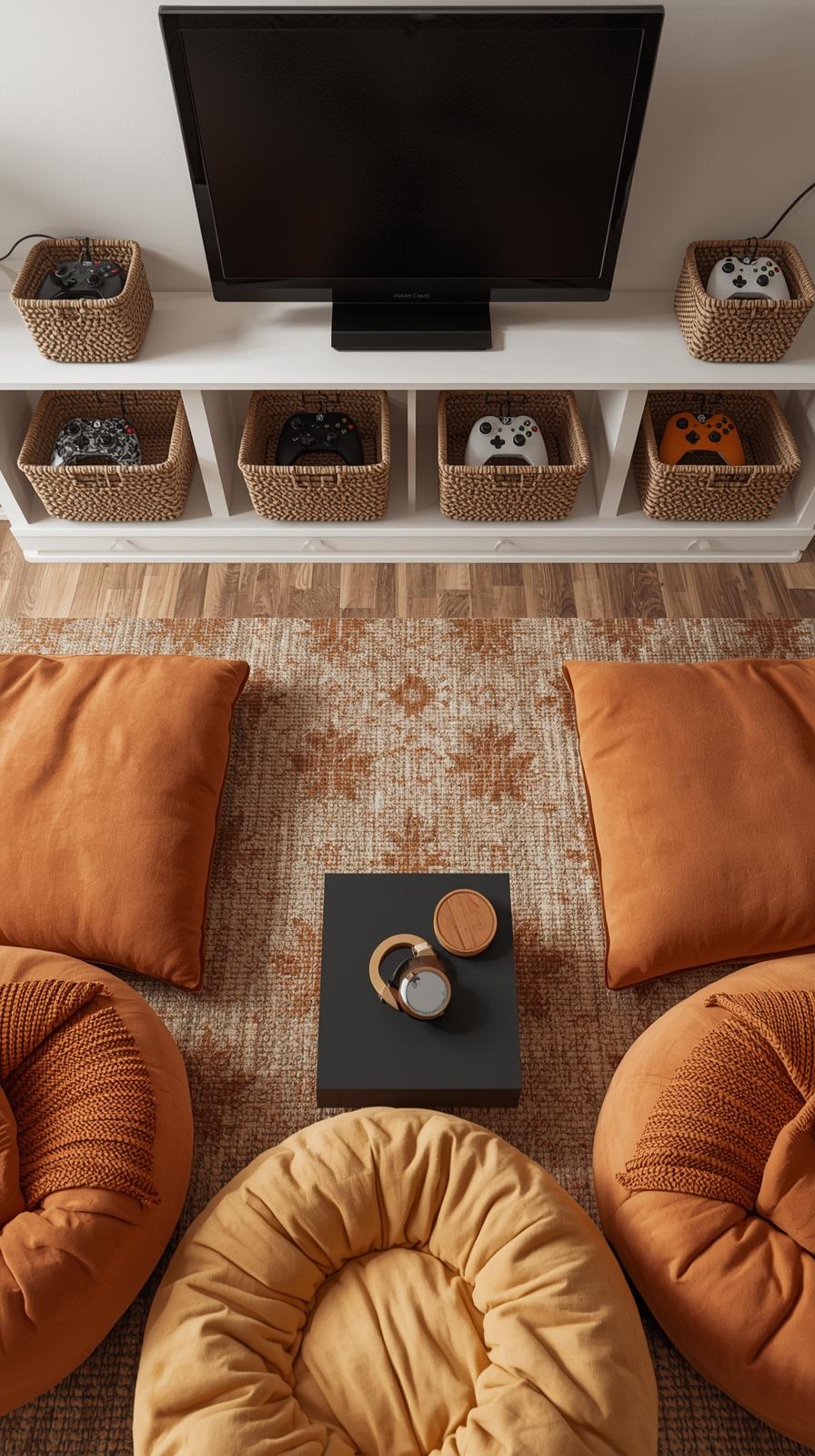 Design a Gaming Zone with Cable Management and Seating