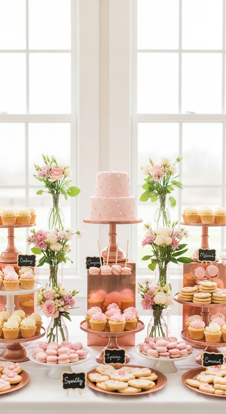 Display a Galentine's Themed Dessert Table