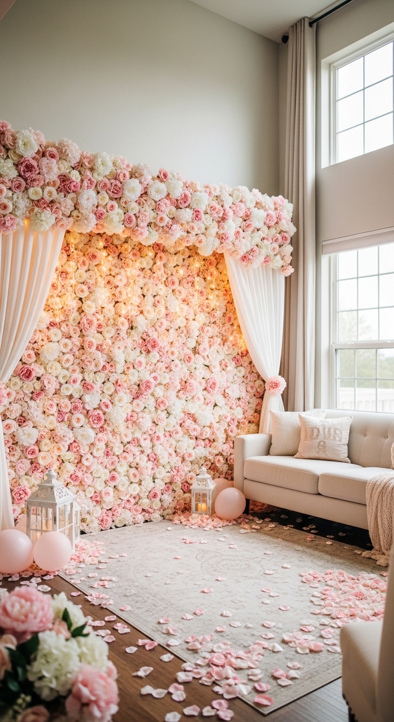 Hang a Floral Backdrop for Ultimate Photo Ops
