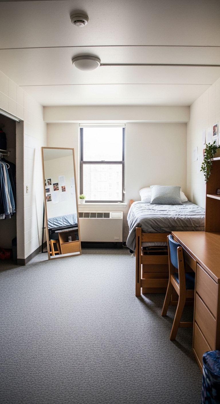 Mirror Placement Expands Tiny Spaces