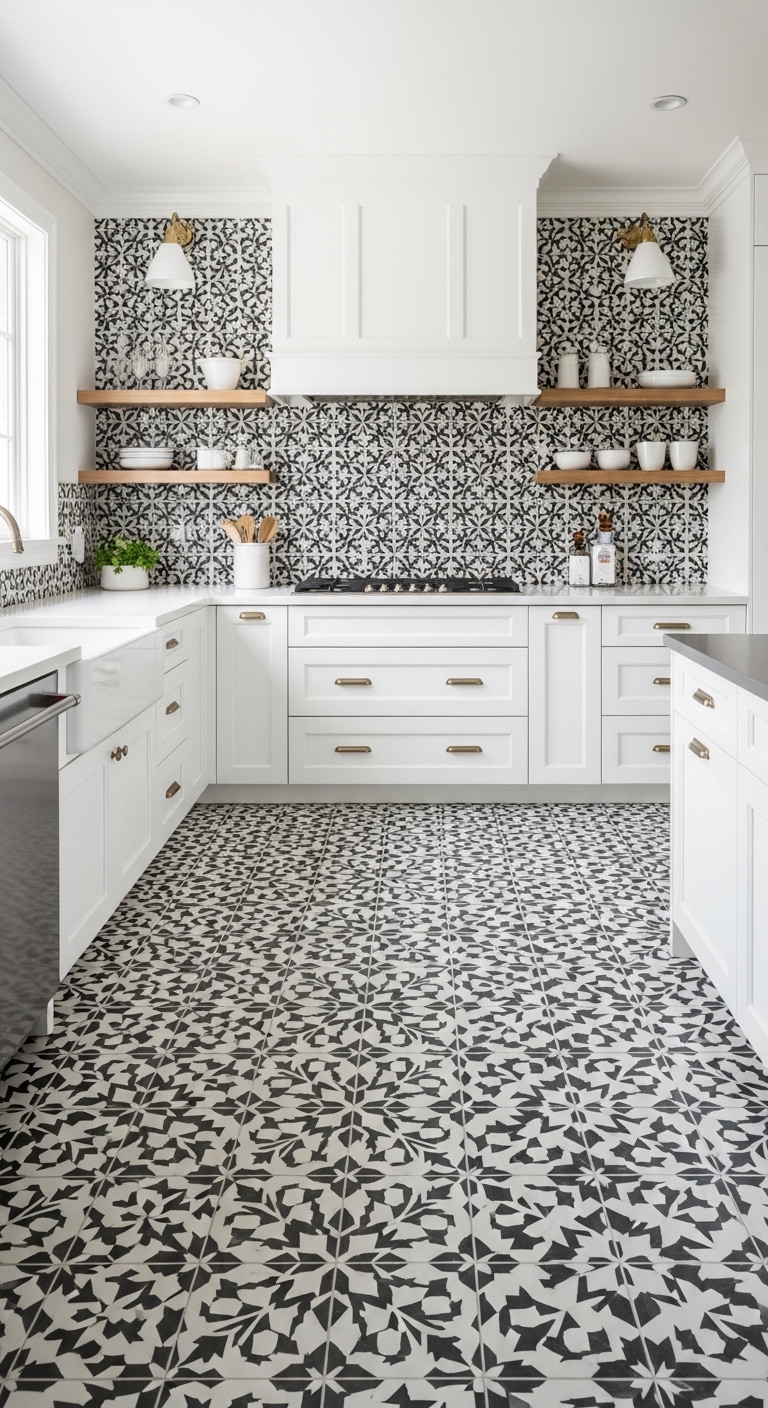 Patterned Black and White Tile for Personality Without Color