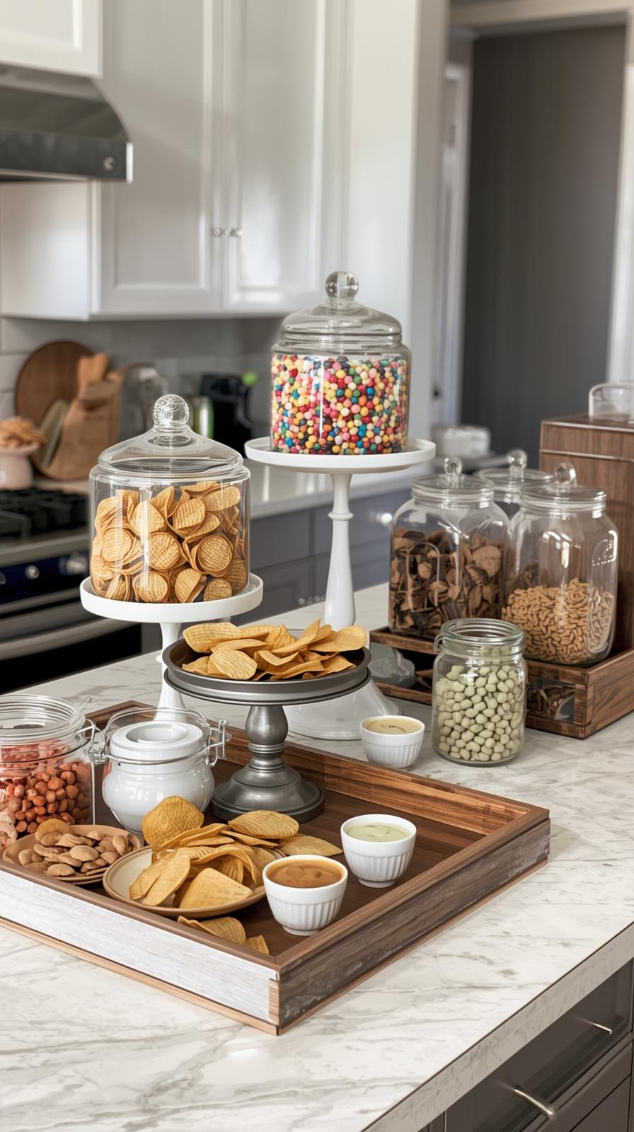 Transform Your Kitchen Island into a Snack Bar Station