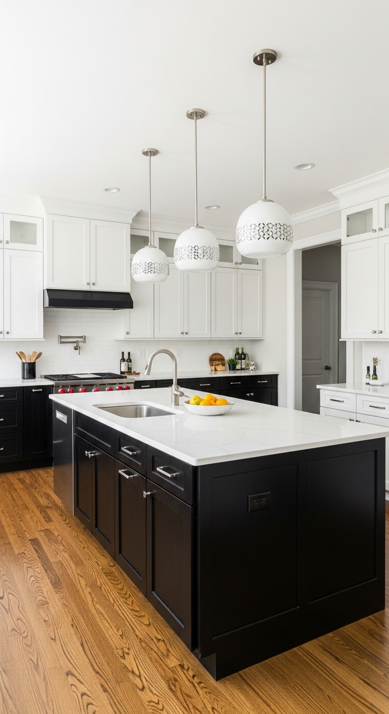 Two-Toned Cabinets With Strategic Color Blocking
