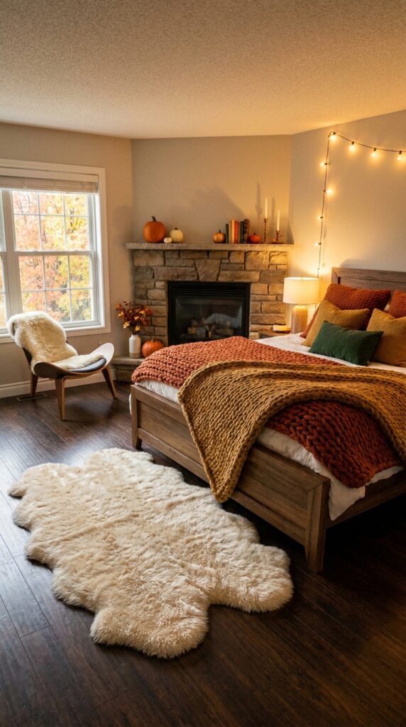 Cozy_autumn_bedroom_with_sheepskin_rug