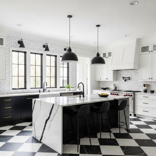 Black and White Kitchen
